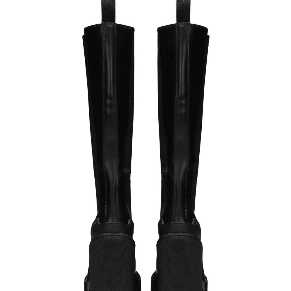 Dolce & Gabbana Black 90mm logo-plaque slip-on boots - Picture 4 of 4